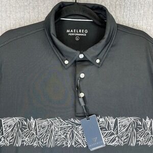 Maelreg Performance Polo Golf shirt men L new with tags wicking four-way stretch
